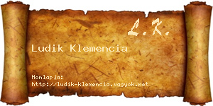 Ludik Klemencia névjegykártya